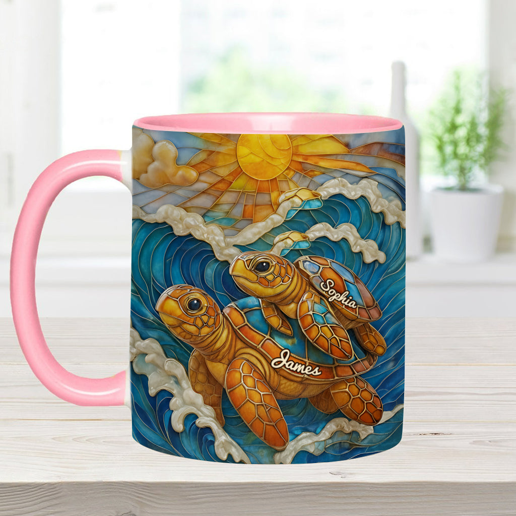 Mug personnalisé Turtle Beach Lover - Motif tortue