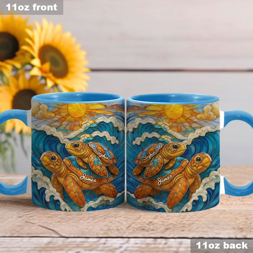 Mug personnalisé Turtle Beach Lover - Motif tortue