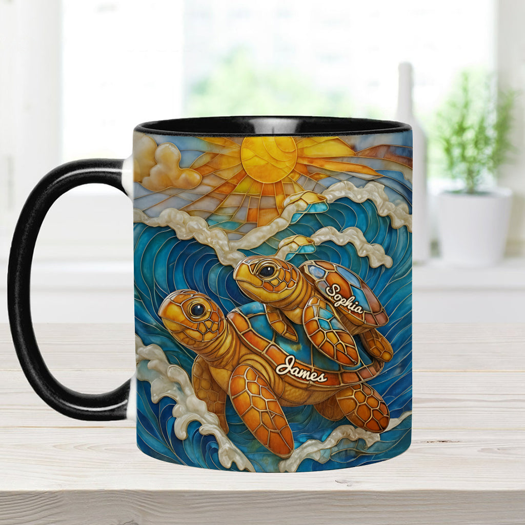 Mug personnalisé Turtle Beach Lover - Motif tortue