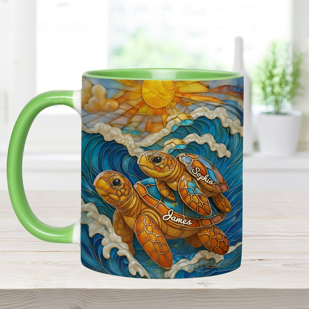 Mug personnalisé Turtle Beach Lover - Motif tortue