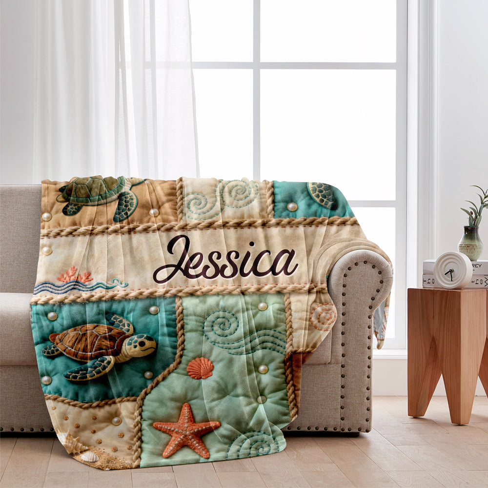 Couverture personnalisée Love Turtle - Tortue