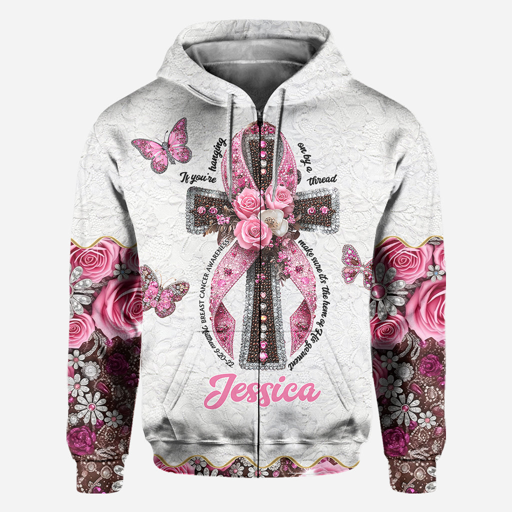 Foi, Espoir, Amour - T-shirt personnalisé de sensibilisation au cancer du sein