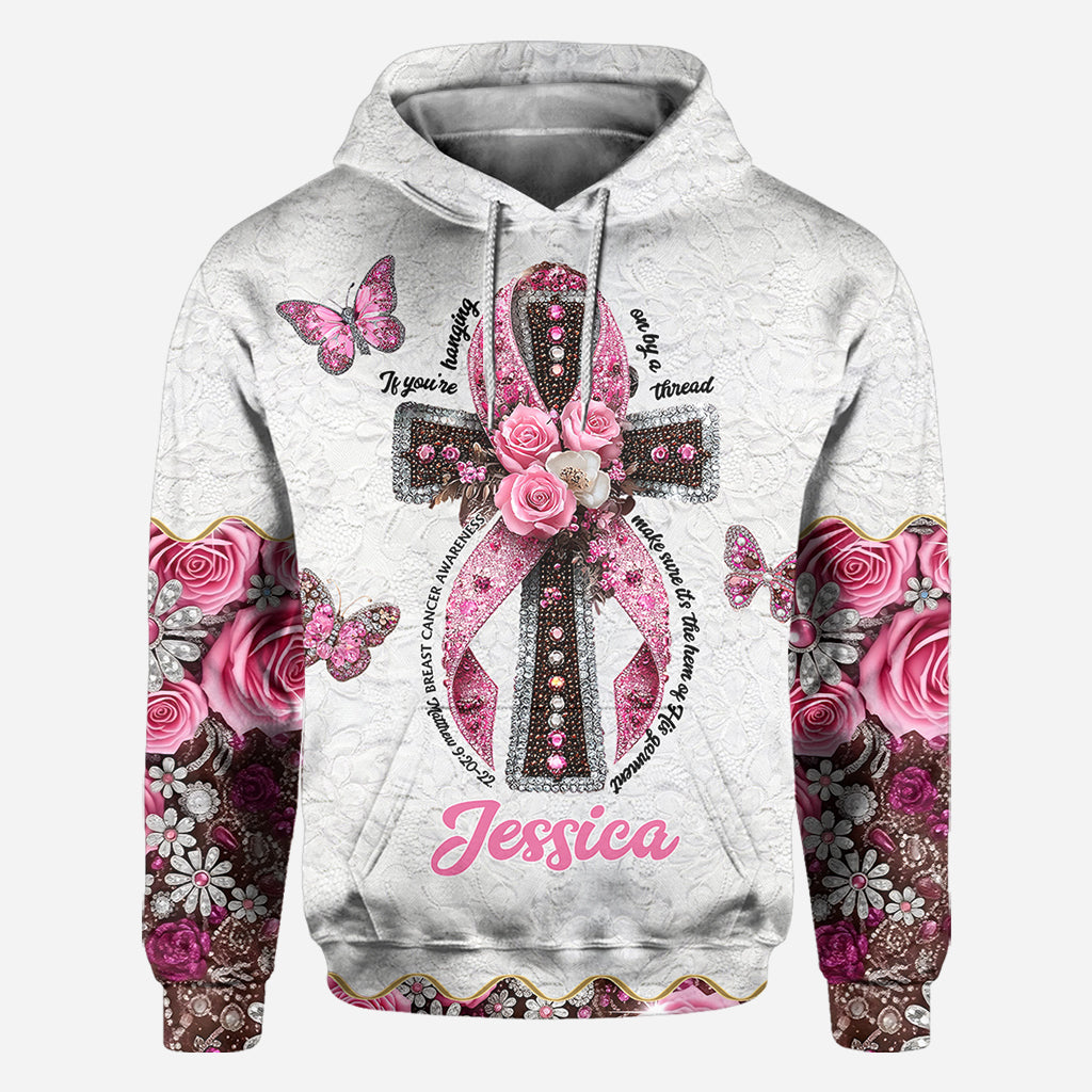 Foi, Espoir, Amour - T-shirt personnalisé de sensibilisation au cancer du sein