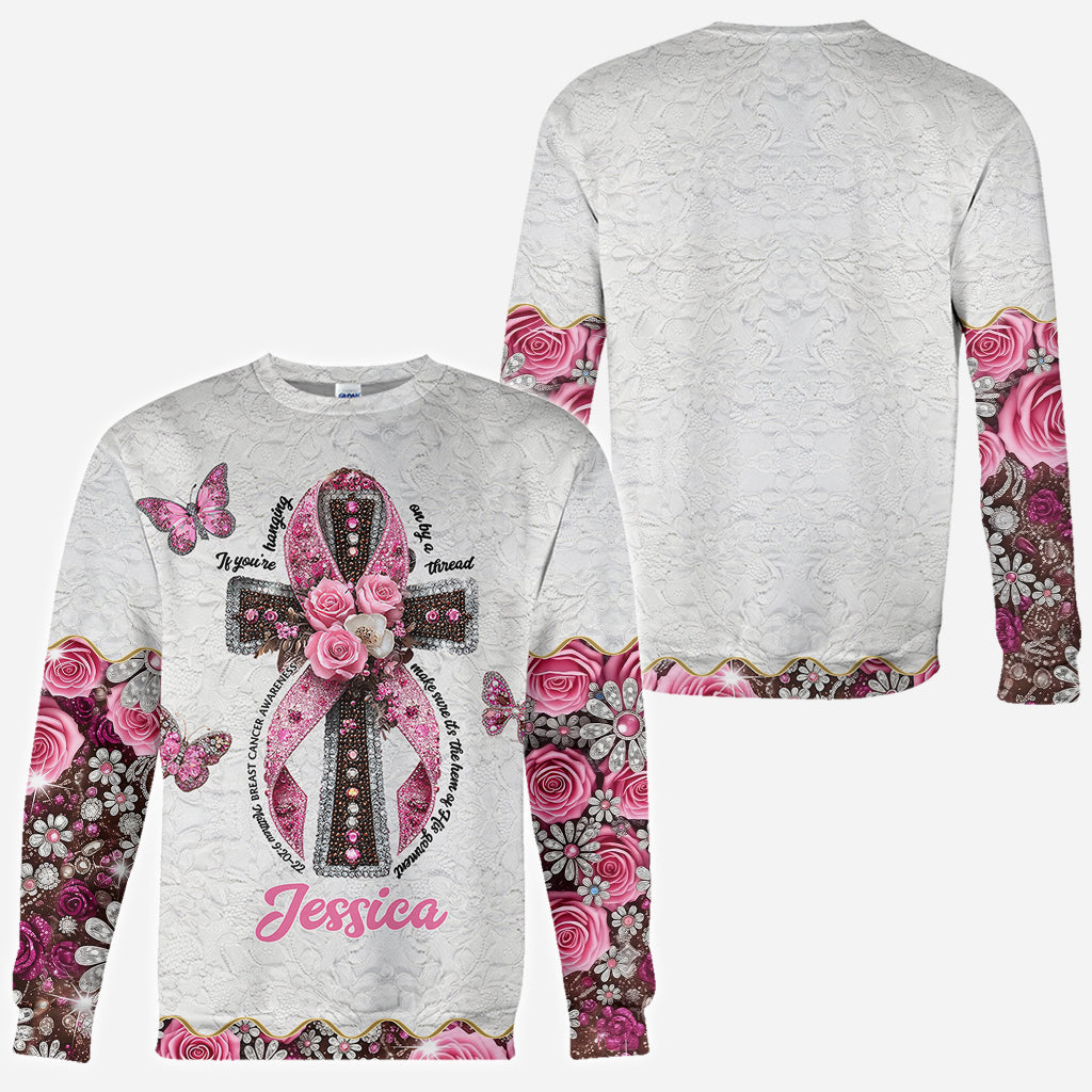 Foi, Espoir, Amour - T-shirt personnalisé de sensibilisation au cancer du sein