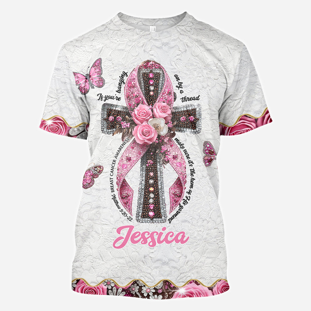 Foi, Espoir, Amour - T-shirt personnalisé de sensibilisation au cancer du sein