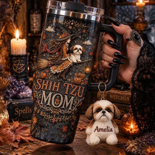 Maman Chien d'Halloween - Tasse Personnalisée avec Charme en Peluche