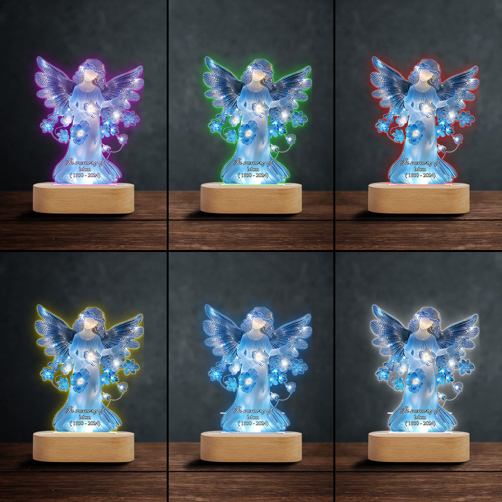 In Loving Memory Of - Personalized Memorial Shaped Plaque Light Base