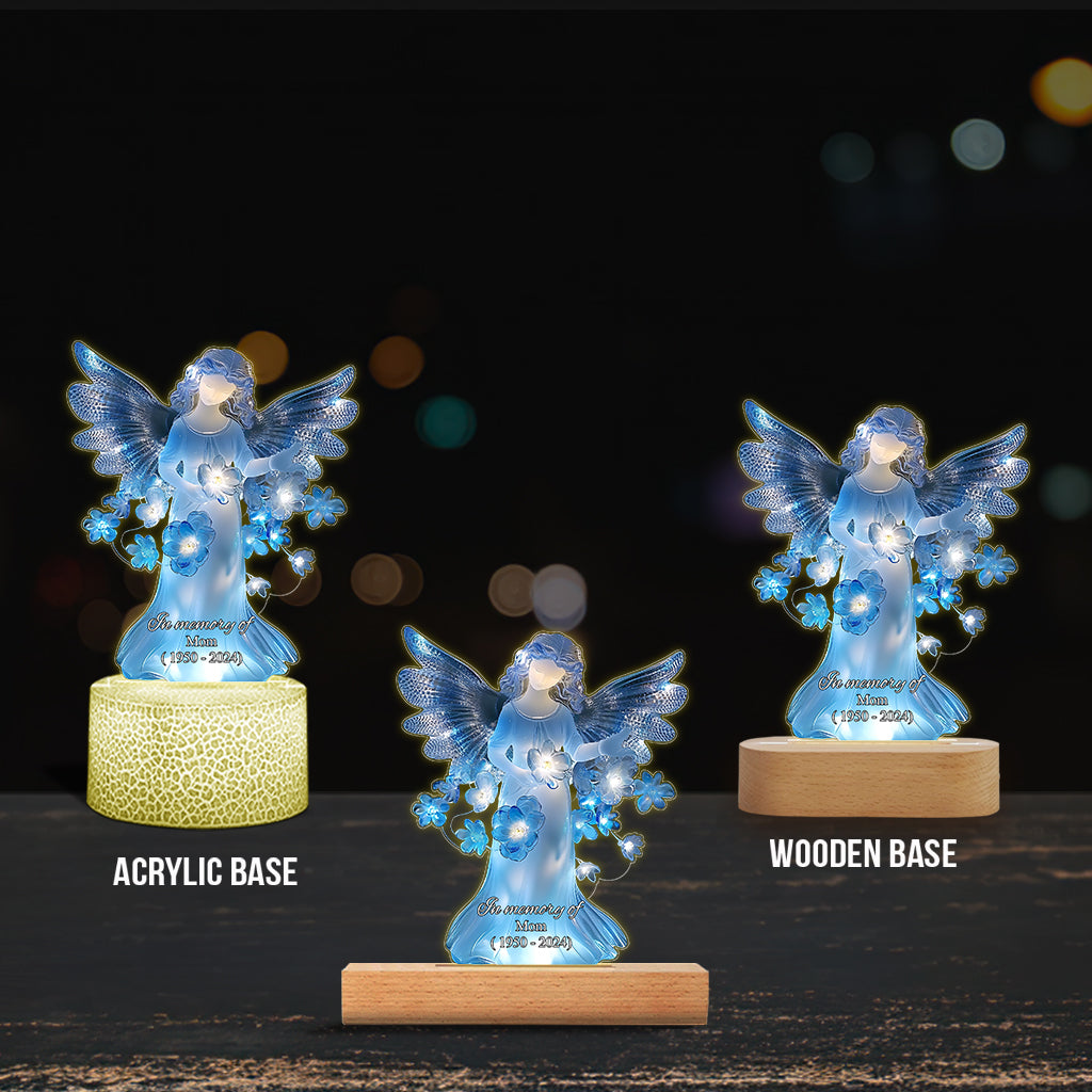 In Loving Memory Of - Personalized Memorial Shaped Plaque Light Base