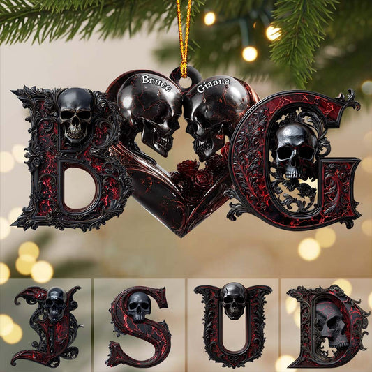 Till Death Do Us Part - Personalized Skull Ornament