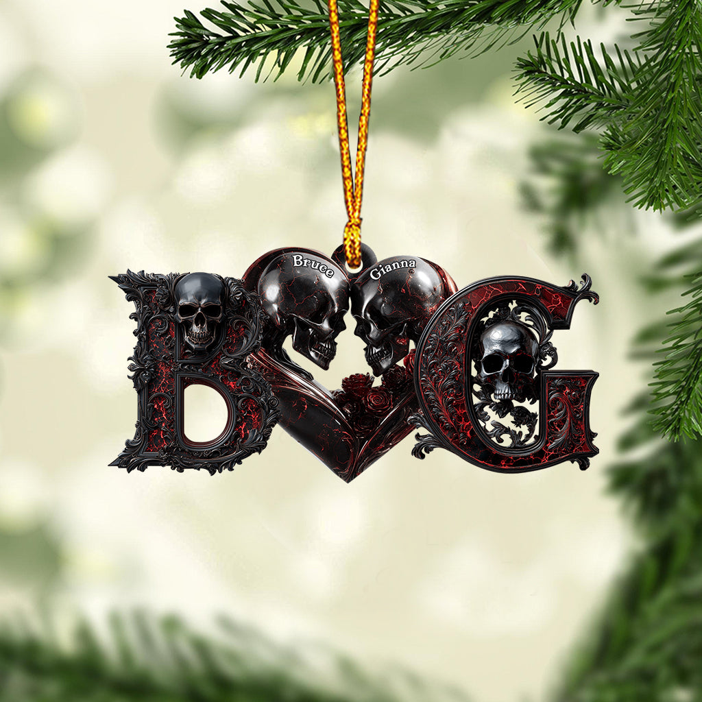 Jusqu'à ce que la mort nous sépare - Ornement de crâne personnalisé