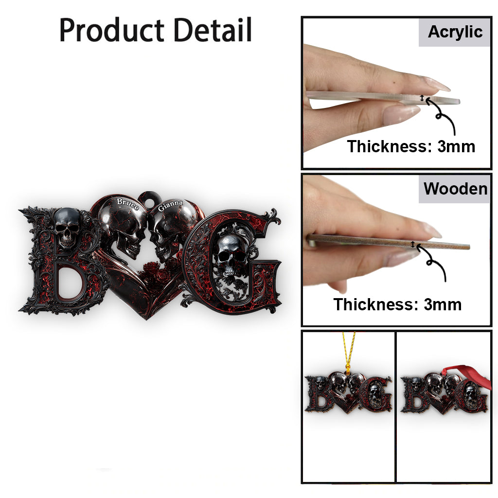 Jusqu'à ce que la mort nous sépare - Ornement de crâne personnalisé