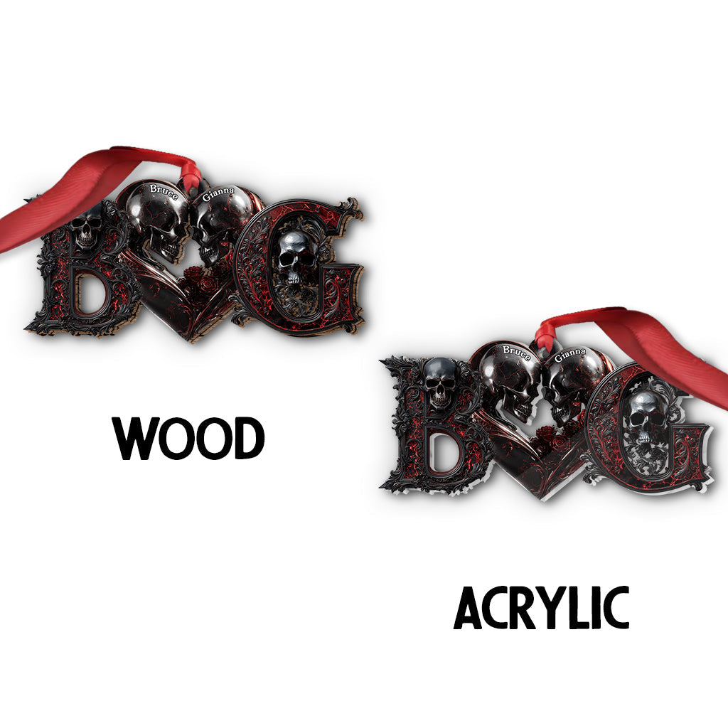 Jusqu'à ce que la mort nous sépare - Ornement de crâne personnalisé