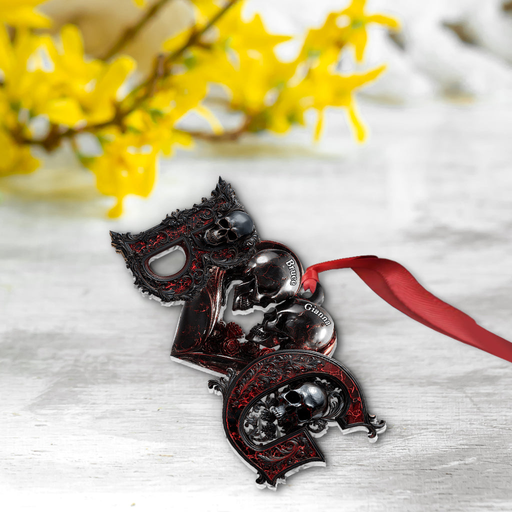 Jusqu'à ce que la mort nous sépare - Ornement de crâne personnalisé