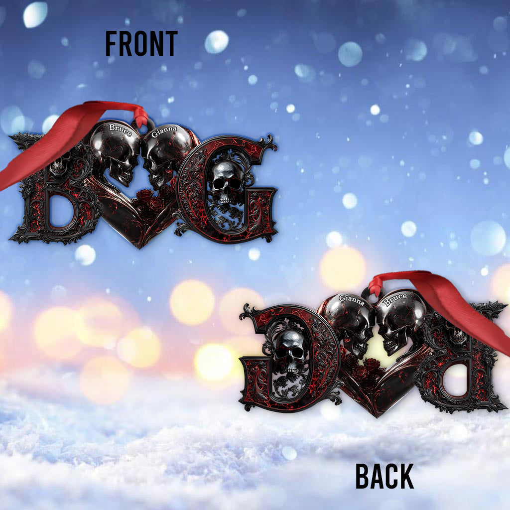 Jusqu'à ce que la mort nous sépare - Ornement de crâne personnalisé