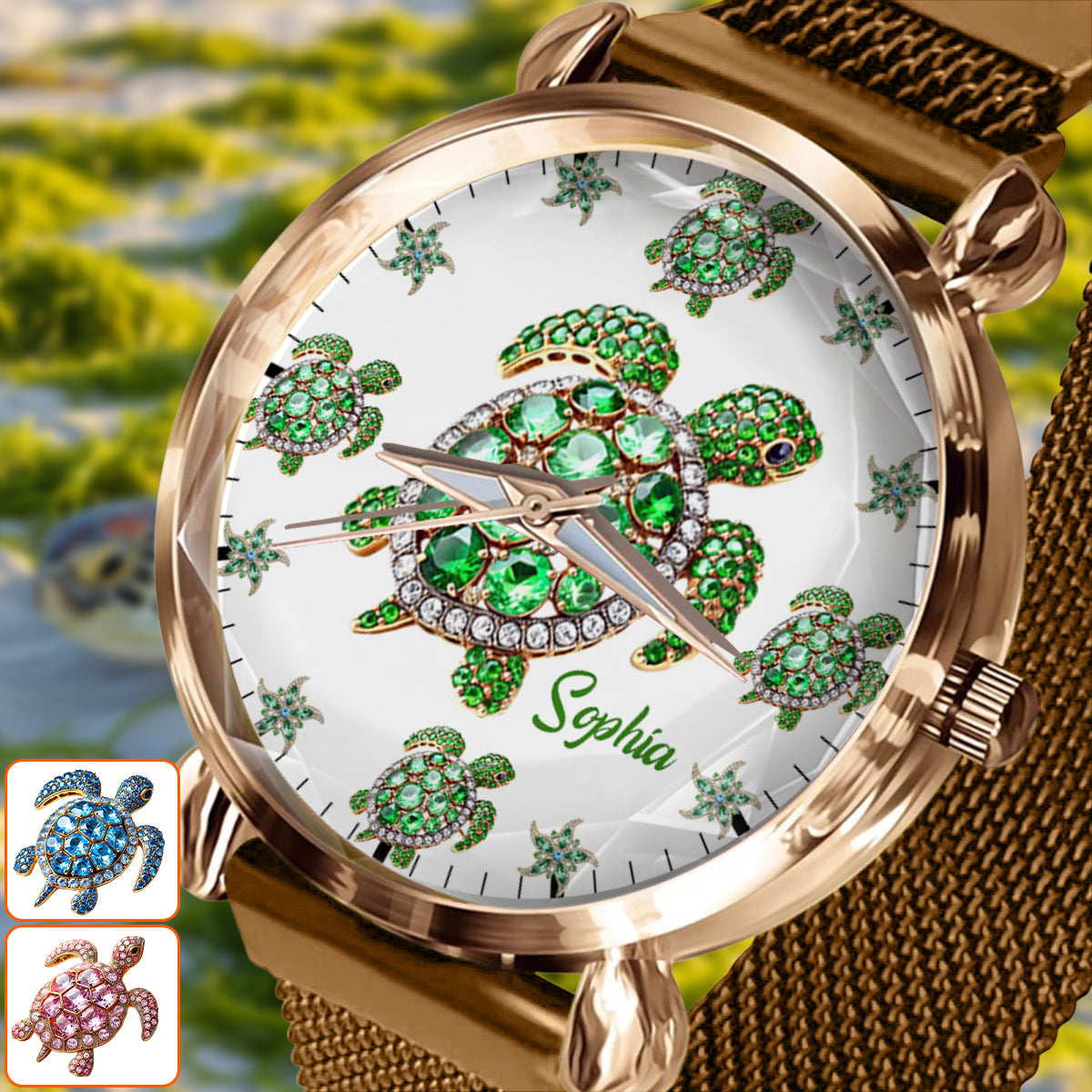 Love Turtles - Personalized Turtle Women Hand Watch