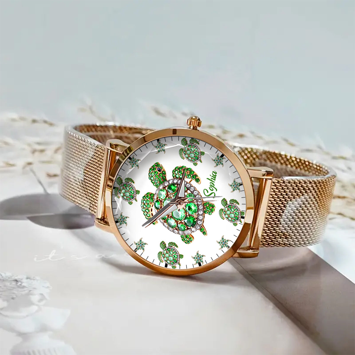 Love Turtles - Personalized Turtle Women Hand Watch