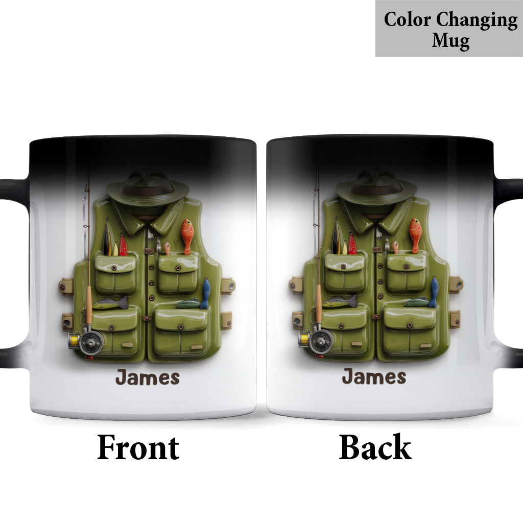 Gilet de pêche - Mug de pêche personnalisé