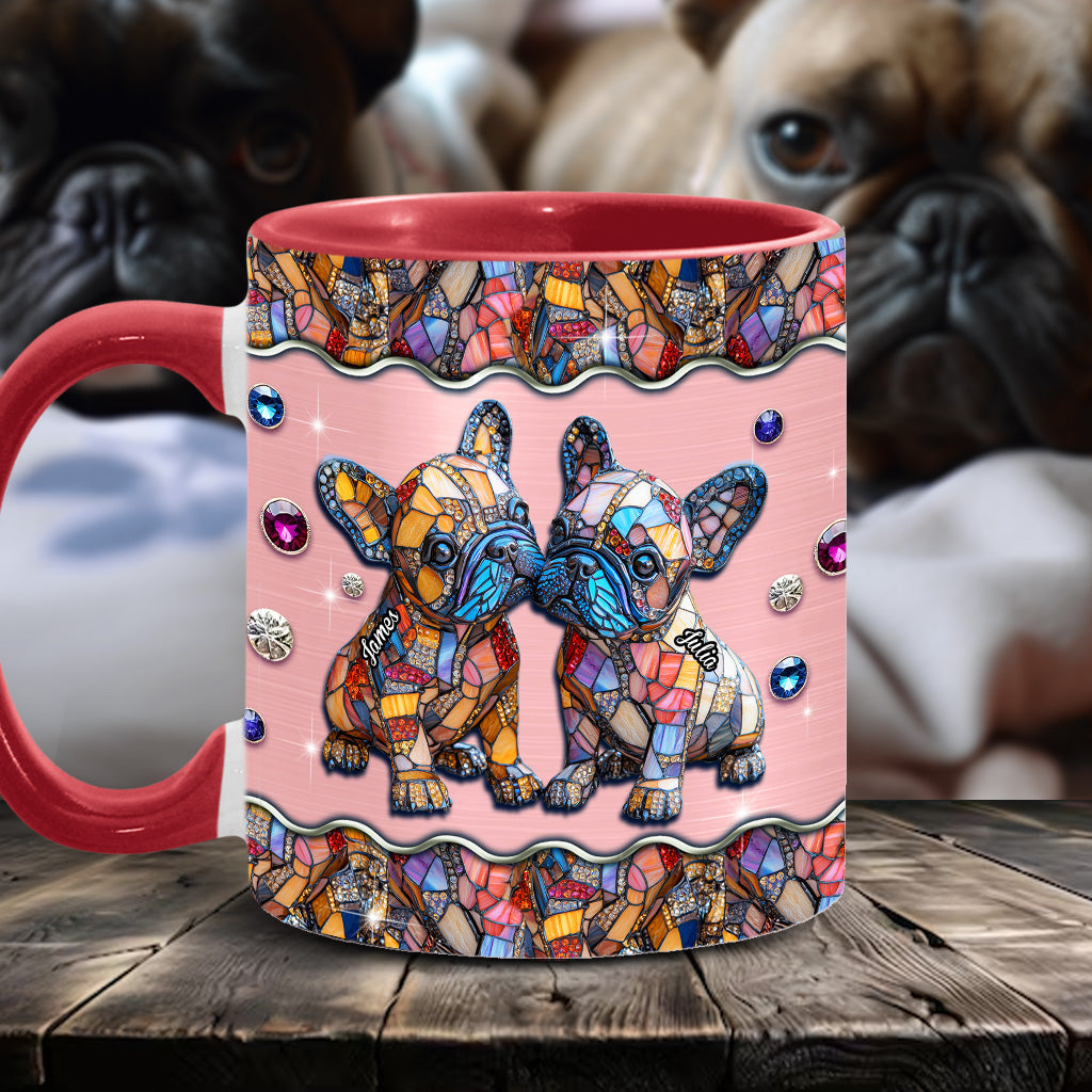 Couple de bouledogues français - Mug personnalisé à motif bouledogue français