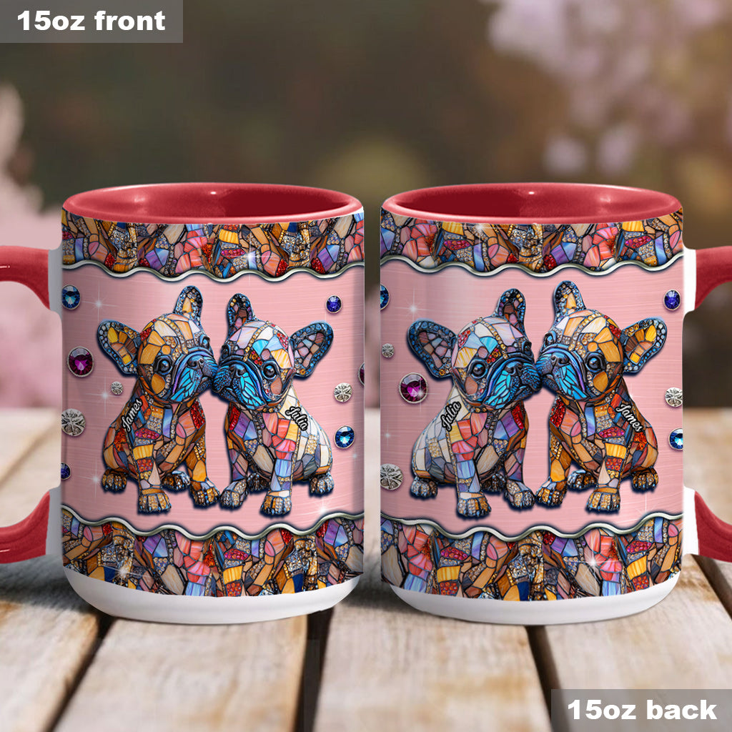 Couple de bouledogues français - Mug personnalisé à motif bouledogue français