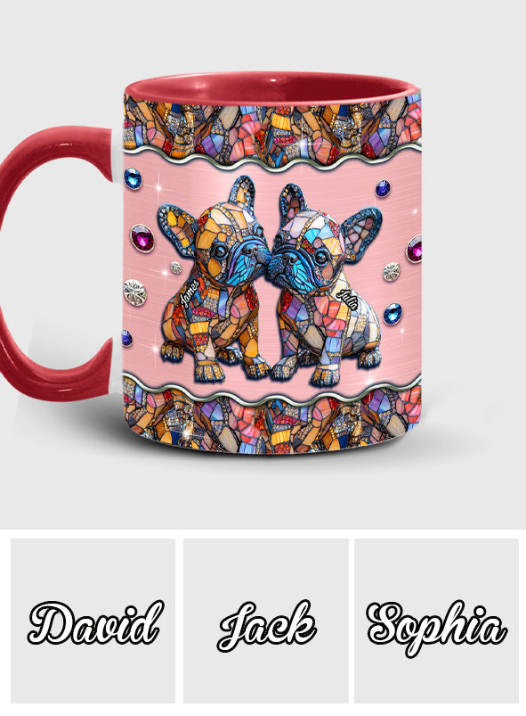 Couple de bouledogues français - Mug personnalisé à motif bouledogue français