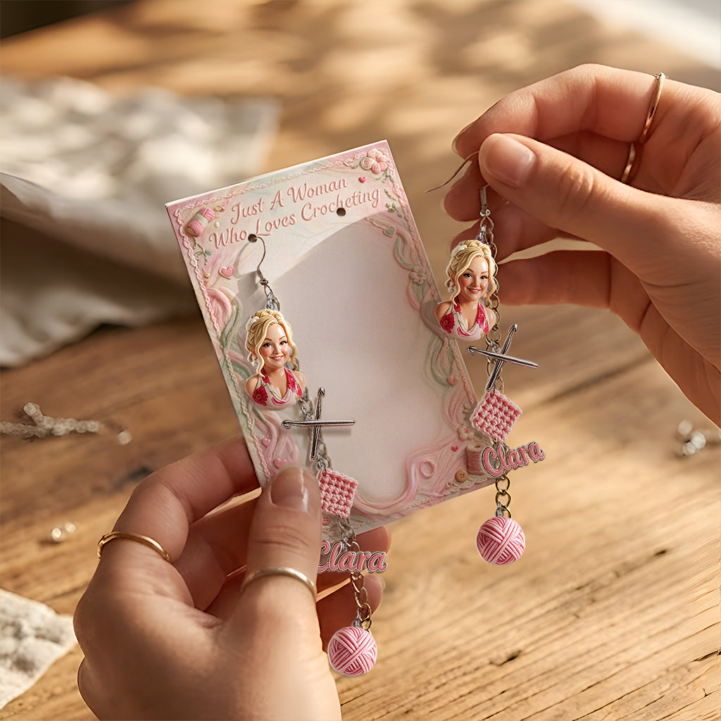 Love Crocheting - Personalized Crocheting Earrings With Card