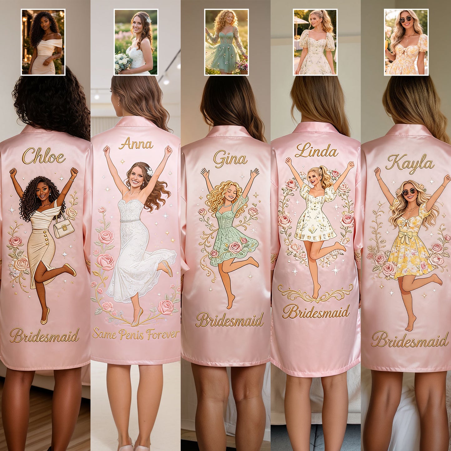 Team Bride - Personalized Wedding Satin Robe