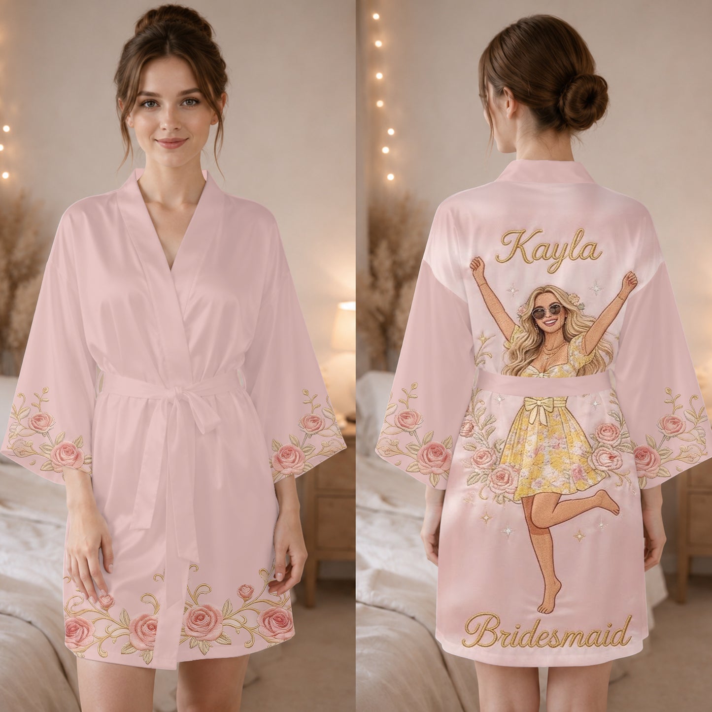 Team Bride - Personalized Wedding Satin Robe
