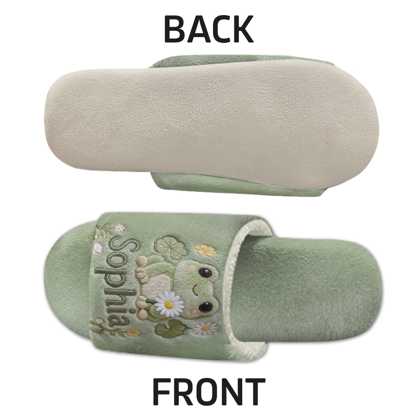 Love Frogs - Personalized Frog Open-Toe Slippers
