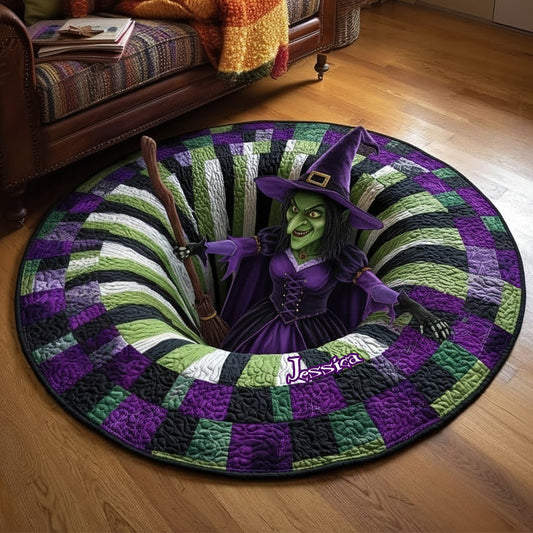 Décoration Maison Sorcière - Paillasson/Tapis de Porte Personnalisé en Forme de Sorcière