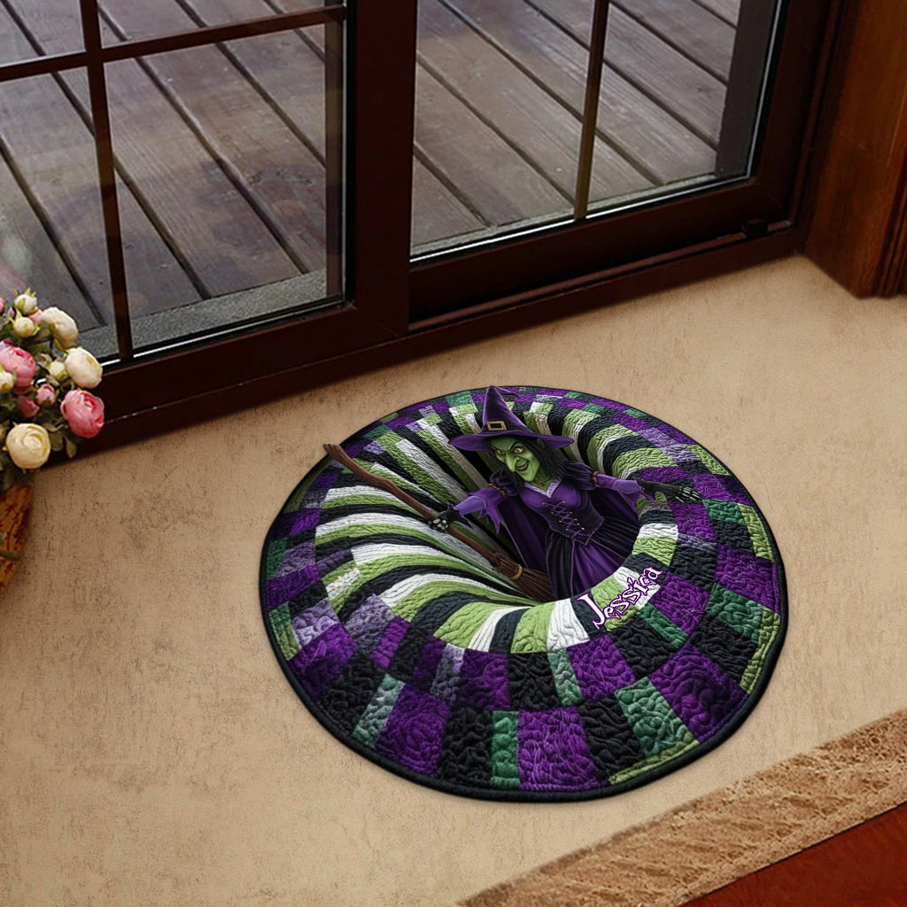 Décoration Maison Sorcière - Paillasson/Tapis de Porte Personnalisé en Forme de Sorcière