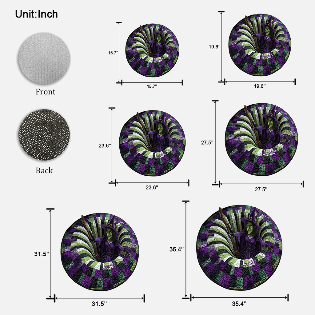 Décoration Maison Sorcière - Paillasson/Tapis de Porte Personnalisé en Forme de Sorcière
