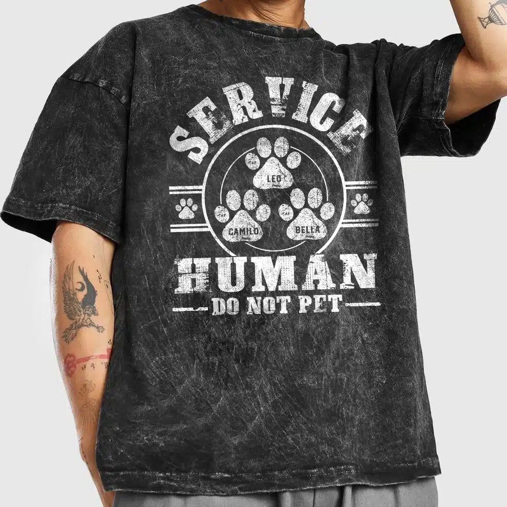 T-shirt personnalisé « Chien de service, ne pas caresser »