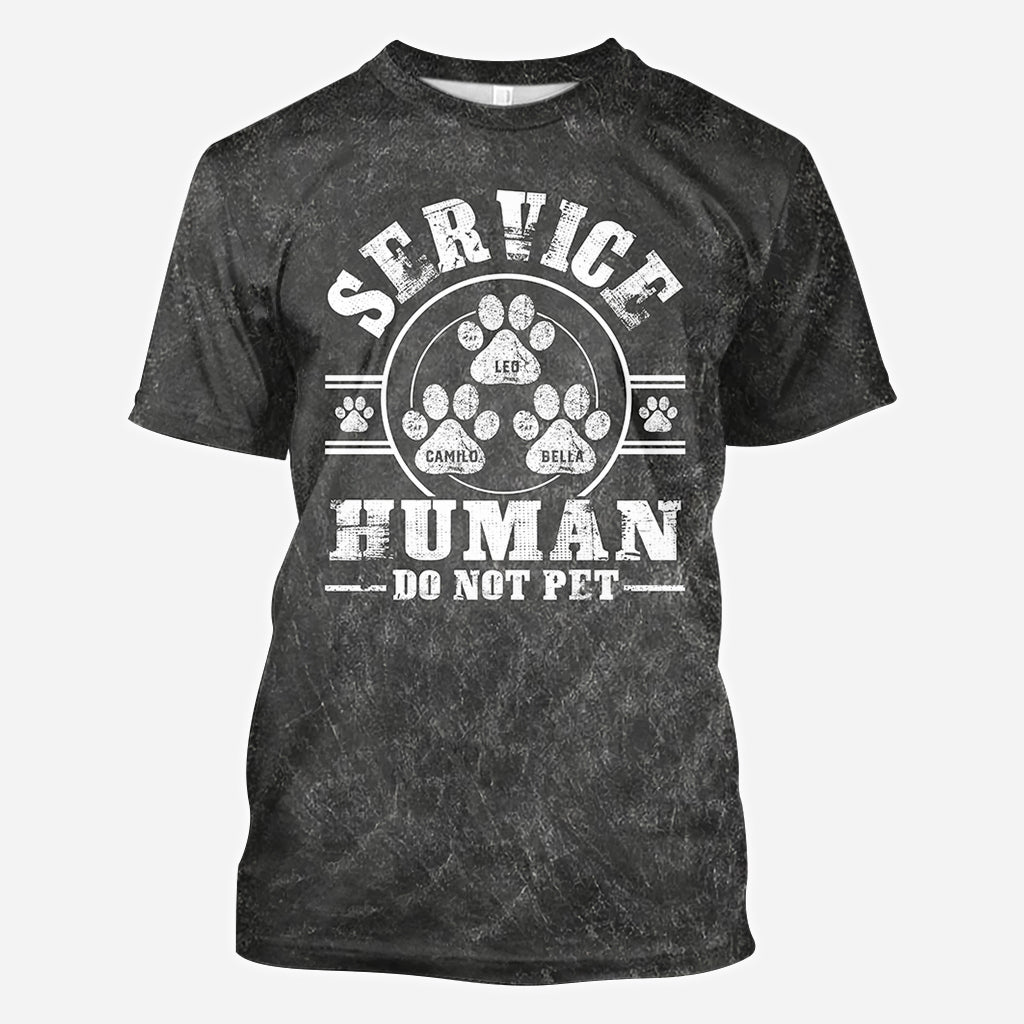 T-shirt personnalisé « Chien de service, ne pas caresser »