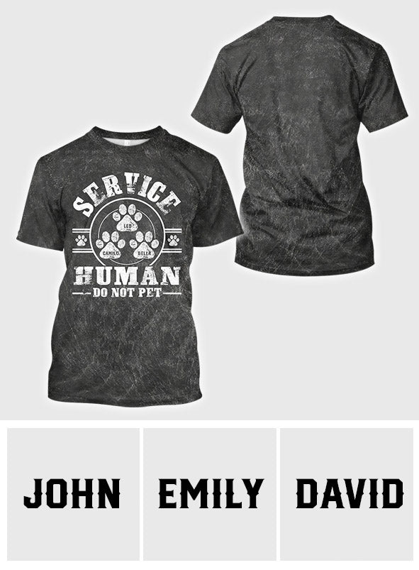 T-shirt personnalisé « Chien de service, ne pas caresser »