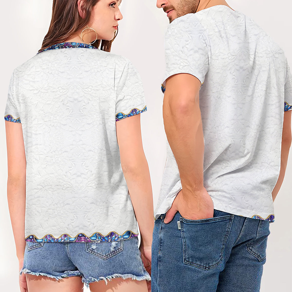 Proud Dog Mom - Personalized Dog Fully Printed V-Neck T-Shirt