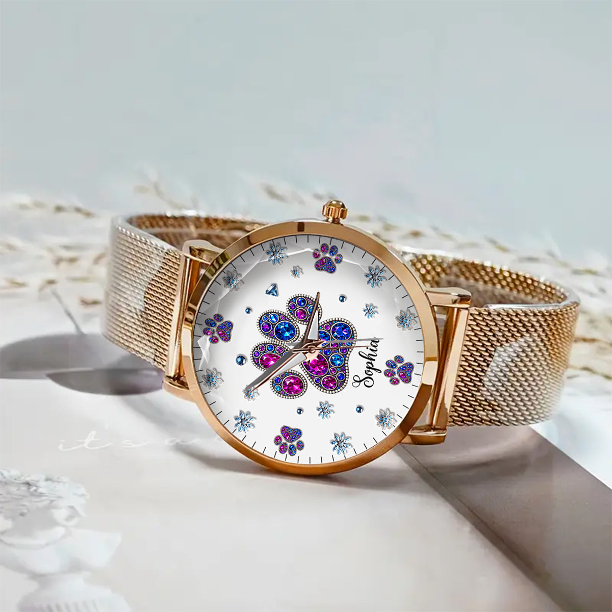 Amoureux des chiens - Montre-bracelet personnalisée pour femmes passionnées de chiens 