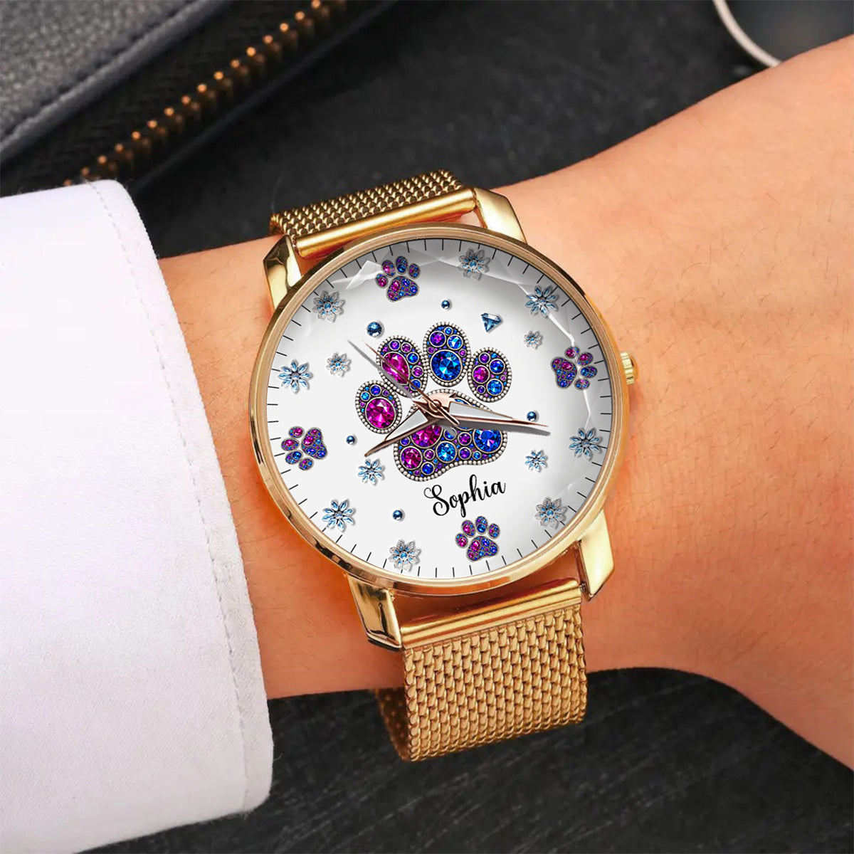 Amoureux des chiens - Montre-bracelet personnalisée pour femmes passionnées de chiens 