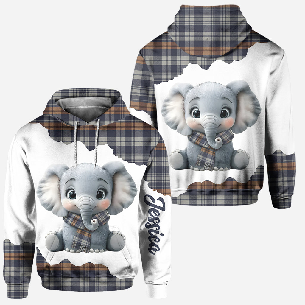 Adorable éléphant - Sweat à capuche et leggings personnalisés avec éléphant