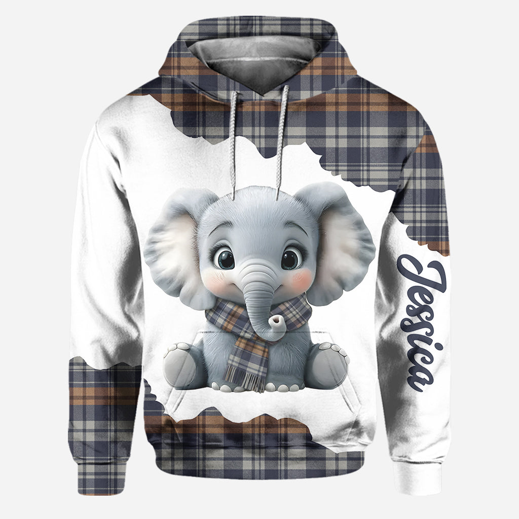 Adorable éléphant - Sweat à capuche et leggings personnalisés avec éléphant