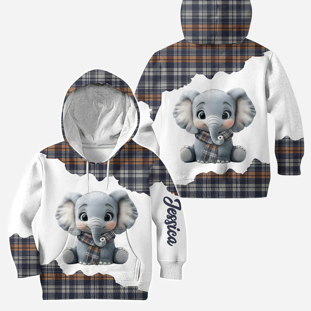 Adorable éléphant - Sweat à capuche et leggings personnalisés avec éléphant