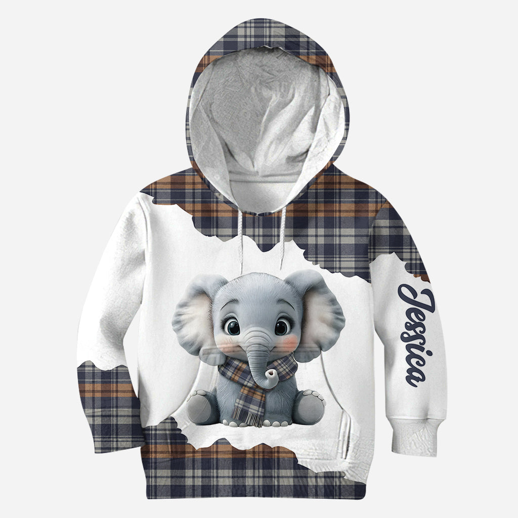 Adorable éléphant - Sweat à capuche et leggings personnalisés avec éléphant