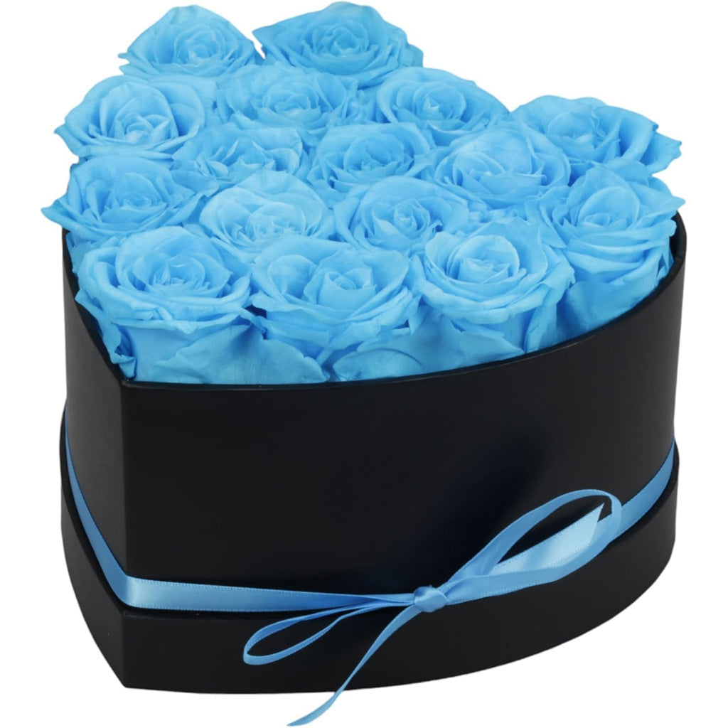 16 Roses Flower Forever Heart Shape Box