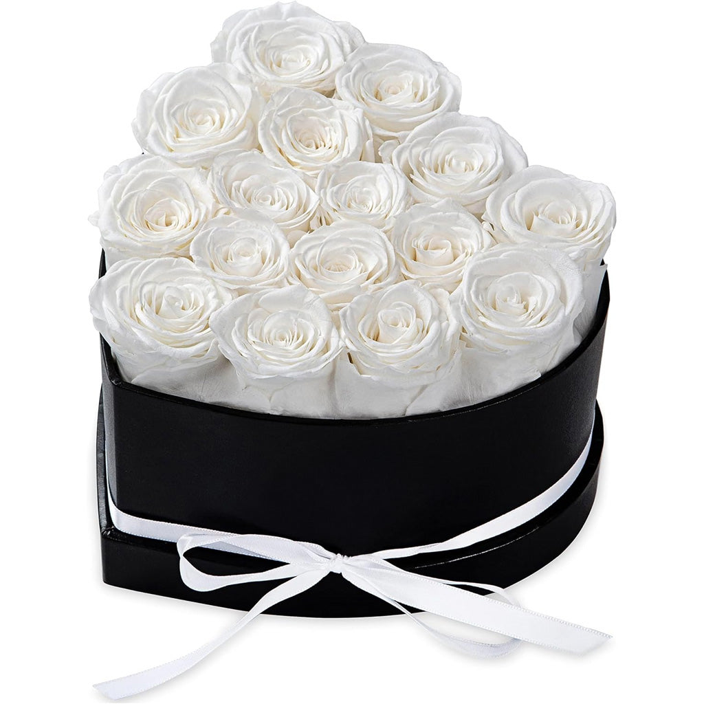16 Roses Flower Forever Heart Shape Box