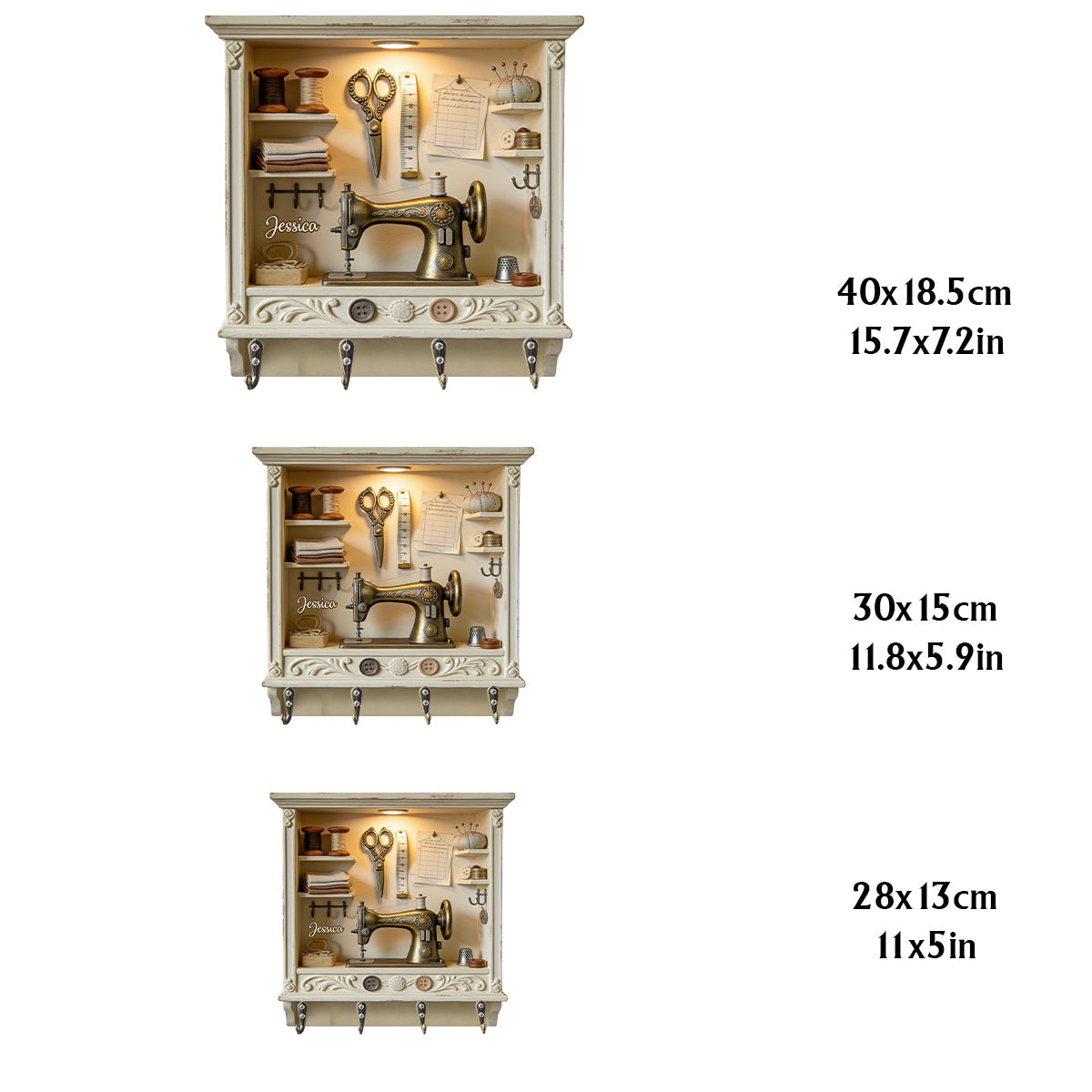 Love Sewing - Personalized Sewing Custom Shaped Hanging Rack