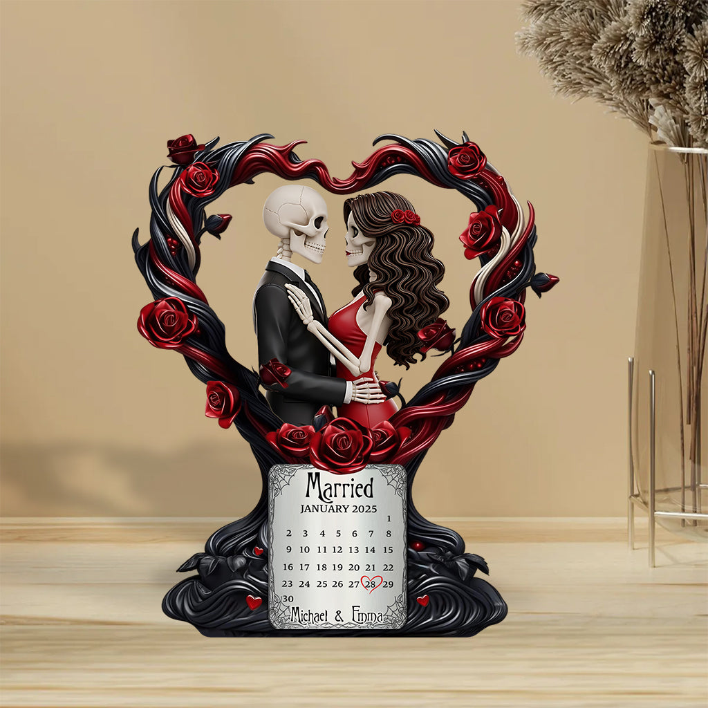 Happy Anniversary My Love - Personalized Couple Custom Shaped Acrylic Plaque