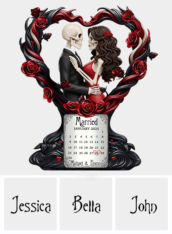 Happy Anniversary My Love - Personalized Couple Custom Shaped Acrylic Plaque