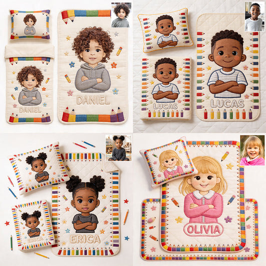 Colored Pencils - Personalized Kid Nap Mat