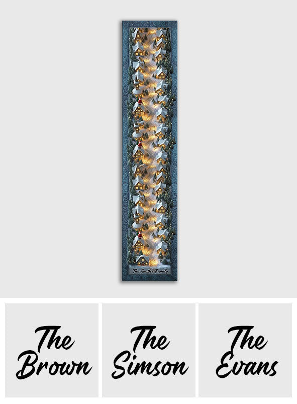 Village de Noël - Chemin de table de Noël personnalisé