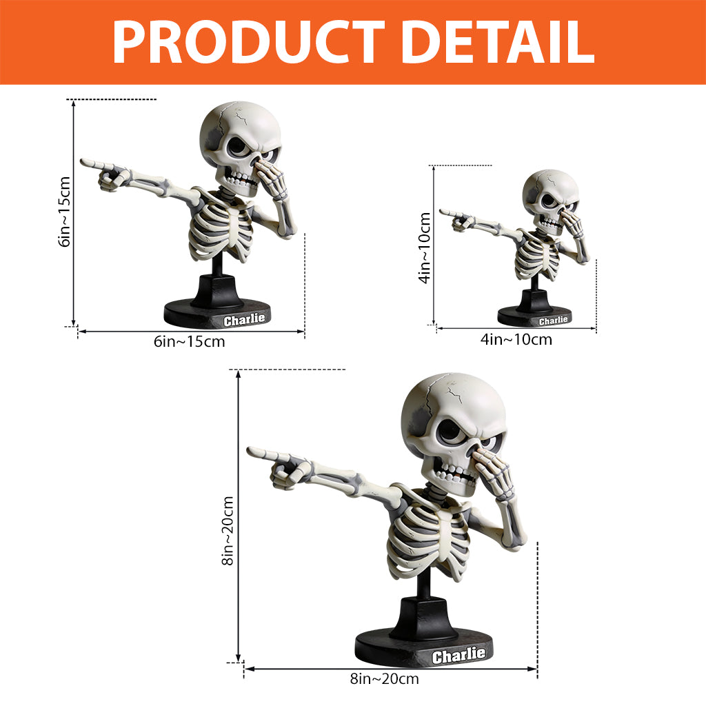 Décoration de salle de bain humoristique - Plaque acrylique personnalisée en forme de crâne