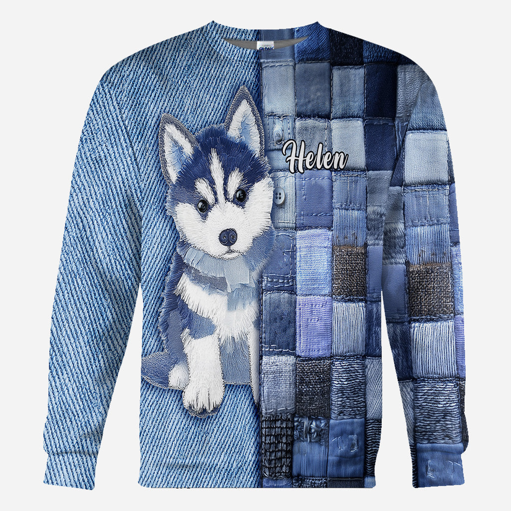 Love Siberian Husky - Personalized Dog All Over Shirt